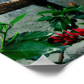 Poster Jardin rustique Floral (Coin)