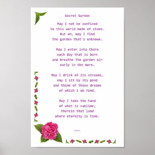 Poster Jardin secret