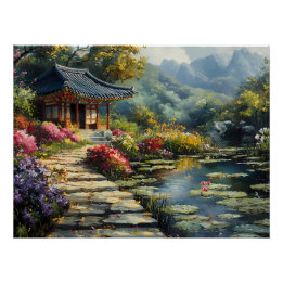 Poster Jardin secret coréen