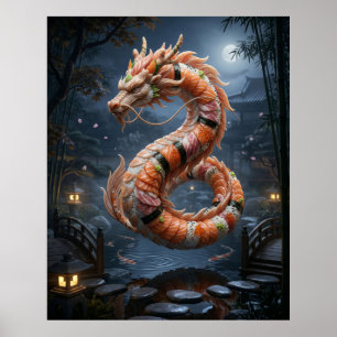 Poster Jardin Spirit du Dragon Sushi