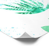 Poster Jardin Succulent : Aquarelle Arrière - plan sans c (Coin)