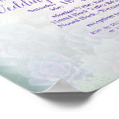 Poster Jardin Succulent teintes de mer Vert & Lavande (Coin)