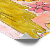 Poster Jardin Surreal Floral Pastel Ink Artiste Imprimer (Coin)