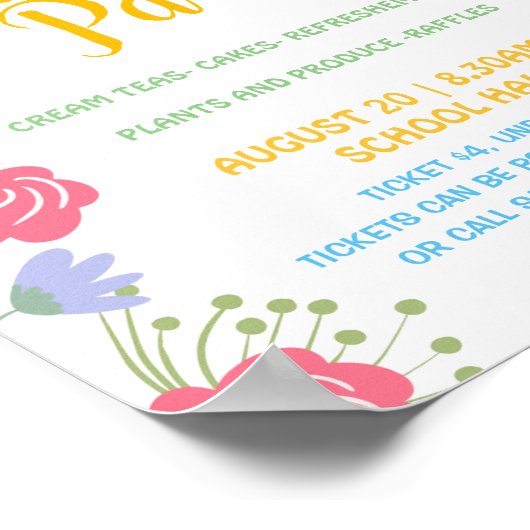 Poster Jardin thème été (Coin)