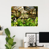 Poster Jardin tropical sous verre (Bureau à domicile)