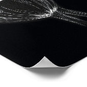 Poster Jardin Tulip Noir Blanc Scratchboard Art (Coin)