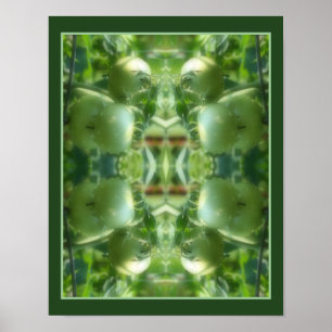 Poster Jardin vert Tomates Nature Abstraite