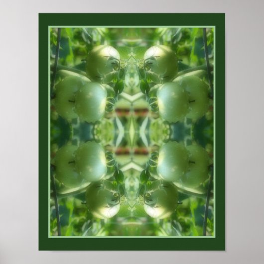 Poster Jardin vert Tomates Nature Abstraite (Devant)