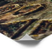 Poster Jardin vintage de Gethsémani Jérusalem Israël (Coin)