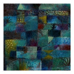 Poster Jardin vintage terrasse (1920) par Paul Klee