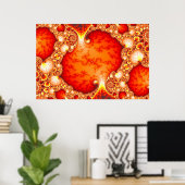 Poster Jardin volcanique - Art fractal (Bureau à domicile)