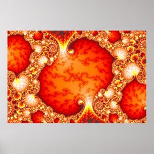 Poster Jardin volcanique - Art fractal