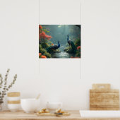 Poster jardin zen avec paons (Cuisine)