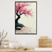 Poster Jardin Zen Cherry Blossom (Cuisine)