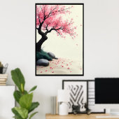 Poster Jardin Zen Cherry Blossom (Bureau à domicile)