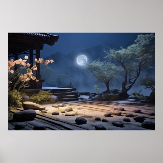Poster Jardin zen Nature paisible (Devant)