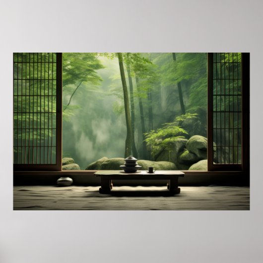 Poster Jardin zen Nature paisible (Devant)