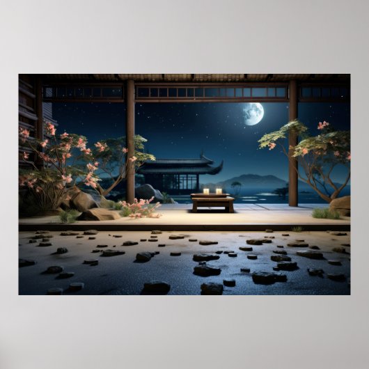 Poster Jardin zen Nature paisible (Devant)