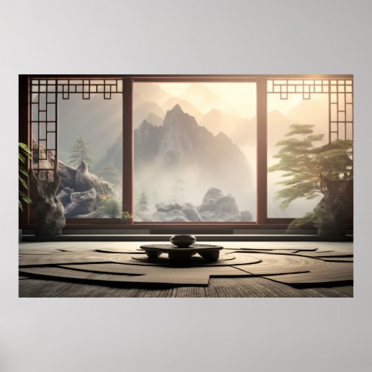 Poster Jardin zen Nature paisible (Devant)
