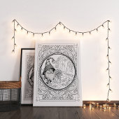 Poster Jardinage Gnome Couleur adulte