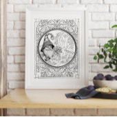 Poster Jardinage Gnome Couleur adulte