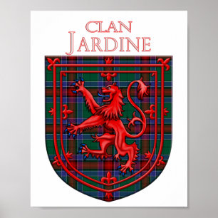 Poster Jardine Tartan Scottish Plaid Lion Rampant