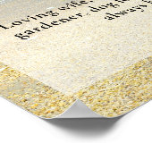 Poster Jardinier, Célébration de la vie Photo personnalis (Coin)