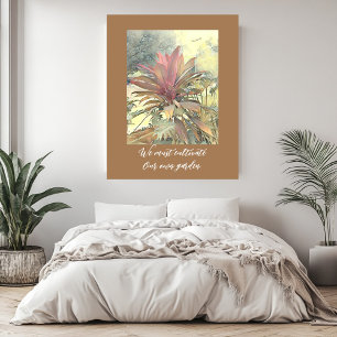 Poster Jardins Abstraits Citation Inspirante Tons Terre
