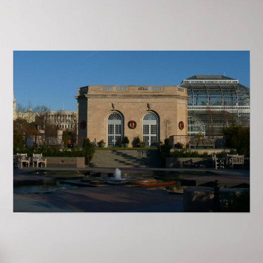 Poster Jardins botaniques à Noël à Washington DC (Devant)