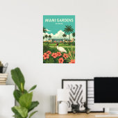 Poster Jardins de Miami vintage Floride (Bureau à domicile)