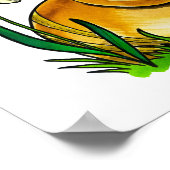 Poster Jarres d'argile - Daffodiles - Aquarelles (Coin)