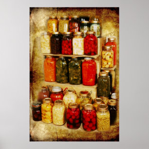 Poster Jars of home-canned food