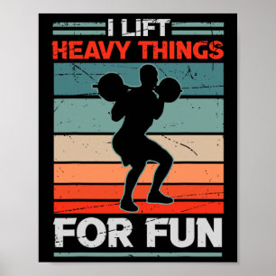 Poster J'Ascense Des Choses Lourdes Pour Le Bodybuilding