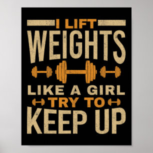 Poster J'Ascense Les Poids Comme Une Fille Gym Entraîneme