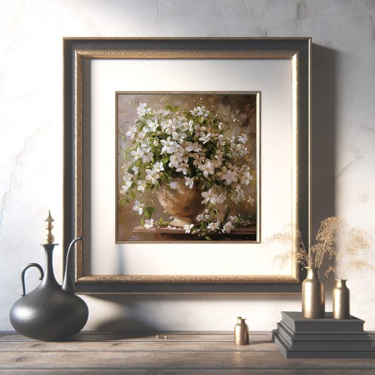Poster Jasmin dans Clay Vase
