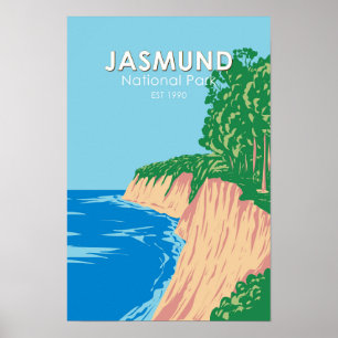Poster Jasmund Parc National Falaises de Craie Allemagne