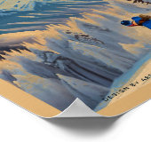 Poster Jasper Alberta Mountains Canada Vintage 1950 (Coin)