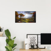 Poster Jasper Francis Cropsey Automne Sur la rivière Huds (Bureau à domicile)
