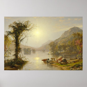 Poster Jasper Francis Cropsey - Automne sur le lac Greenw