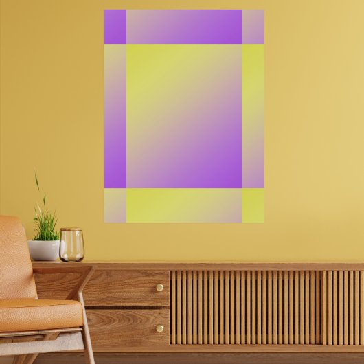 Poster Jaune à violet Abstrait (Salon 2)