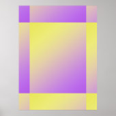 Poster Jaune à violet Abstrait (Devant)