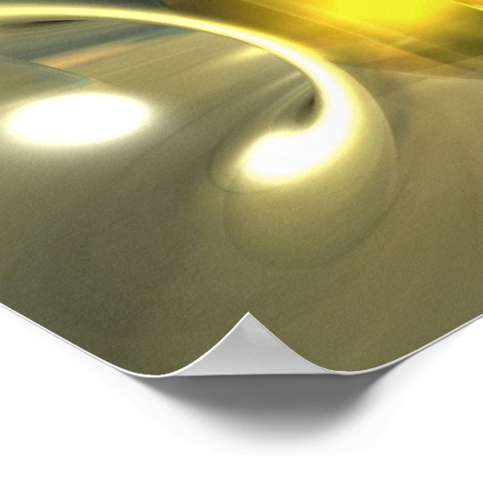 Poster Jaune Abstrait (Coin)