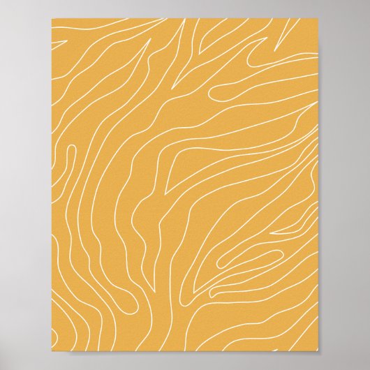 Poster Jaune Abstrait minimal (Devant)