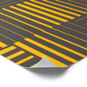 Poster Jaune, cool, unique, tendance, lignes modernes (Coin)