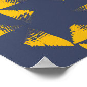 Poster Jaune, cool, unique, triangles tendance (Coin)