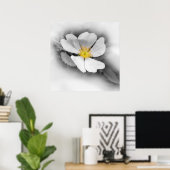 Poster jaune dans les tons gris (Bureau à domicile)