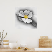 Poster jaune dans les tons gris (Cuisine)