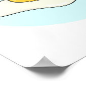 Poster Jaune d'Oeufs Joyeux Cute Kawaii (Coin)
