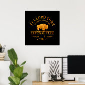 Poster jaune doré de Yellowstone (Bureau à domicile)
