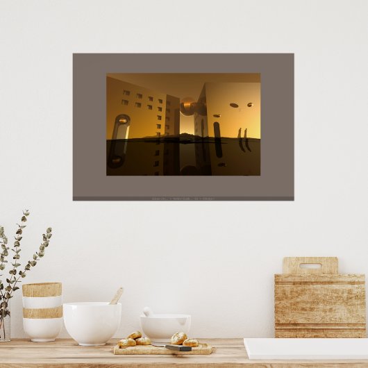 Poster Jaune Dusk... (Cuisine)